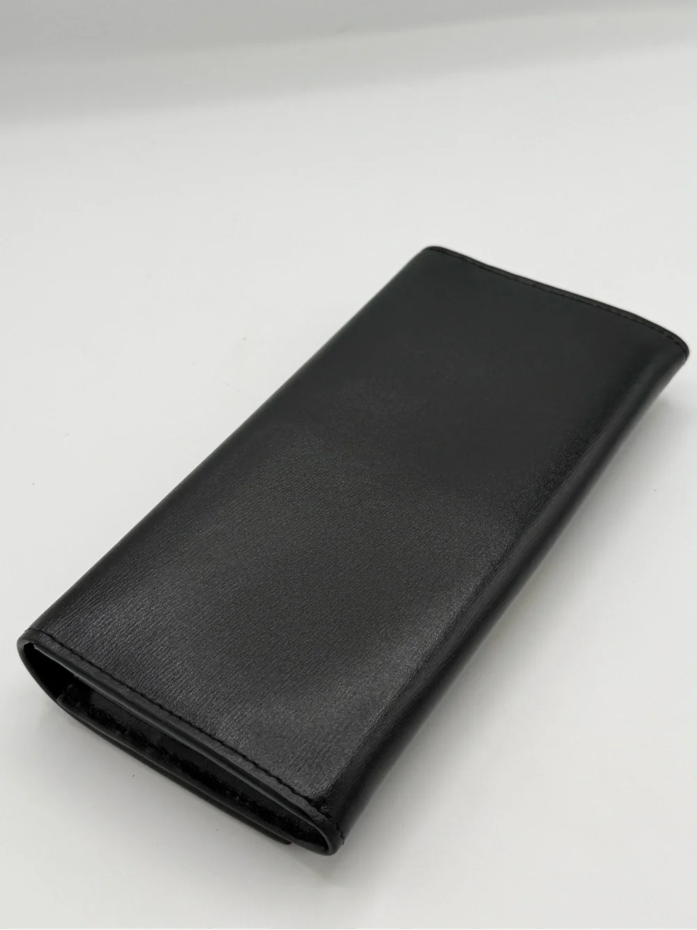 Fendi Baguette Black Leather Continental Wallet with Gold FF Lock